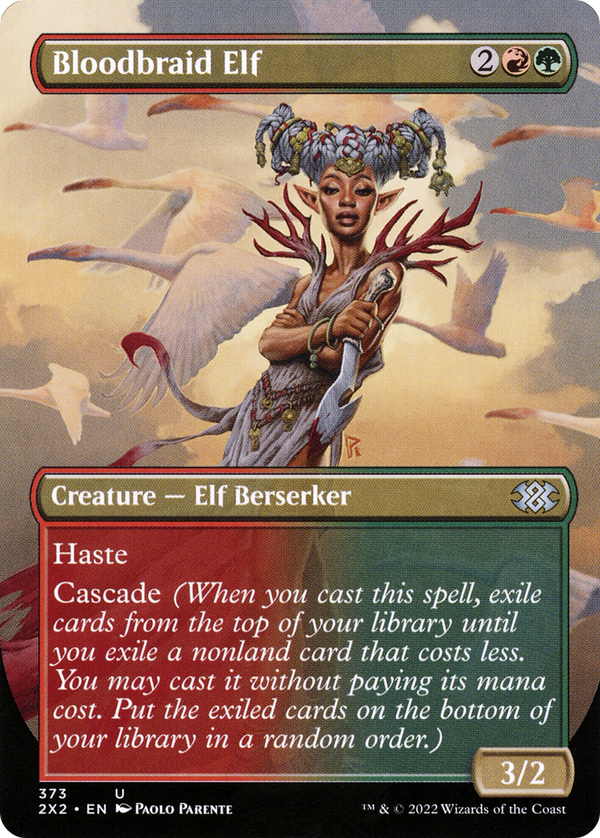 Bloodbraid Elf (Borderless) (2X2-373) - Double Masters 2022