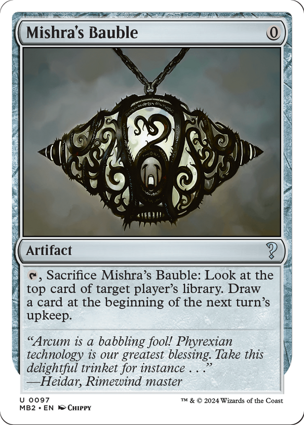Mishra's Bauble (White Border) (MB2-097) - Mystery Booster 2