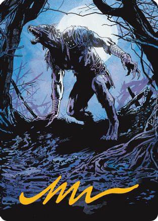 Krallenhorde Howler Art Card (Gold-Stamped Signature) (AAINR-019) - Art Series: Innistrad Remastered