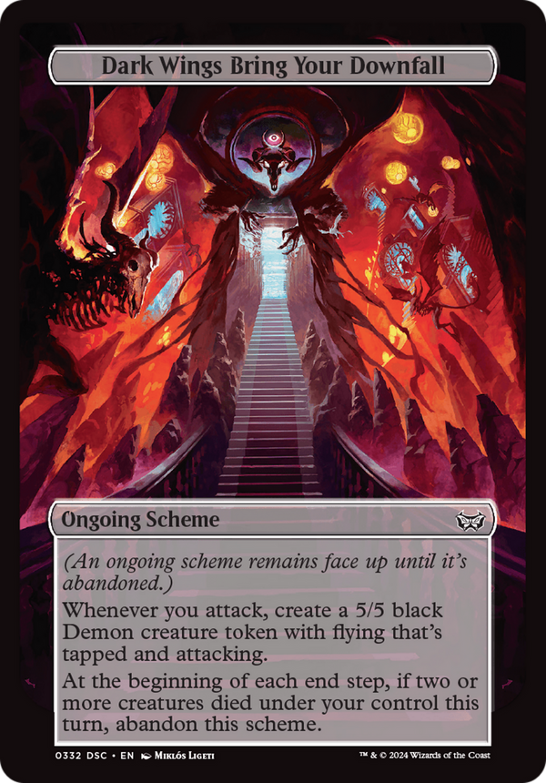Dark Wings Bring Your Downfall (Full Art) (A:DSC-332) - Duskmourn: House of Horror Commander