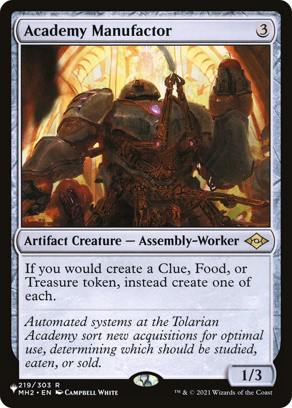 Academy Manufactor (LIST-MH2-219) - The List
