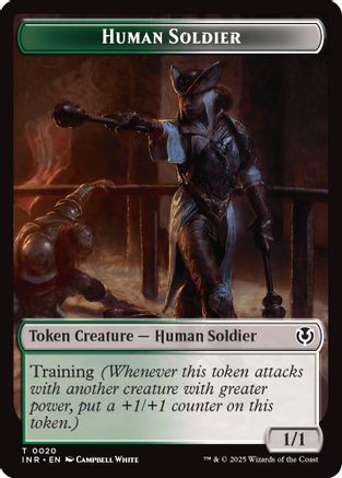 Human Soldier (0020) // Emblem - Tamiyo, Field Researcher Double-Sided Token (INR-20 // 26) - Innistrad Remastered Foil