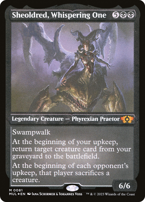 Sheoldred, Whispering One (Foil Etched) (MUL-081) - Multiverse Legends Foil