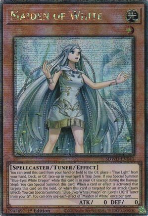 Maiden of White (Quarter Century Secret Rare) (SDWD-EN041) - Structure Deck: Blue-Eyes White Destiny Unlimited