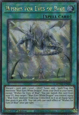 Wishes for Eyes of Blue (Quarter Century Secret Rare) (SDWD-EN042) - Structure Deck: Blue-Eyes White Destiny Unlimited