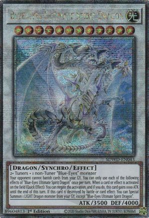 Blue-Eyes Ultimate Spirit Dragon (Quarter Century Secret Rare) (SDWD-EN043) - Structure Deck: Blue-Eyes White Destiny Unlimited