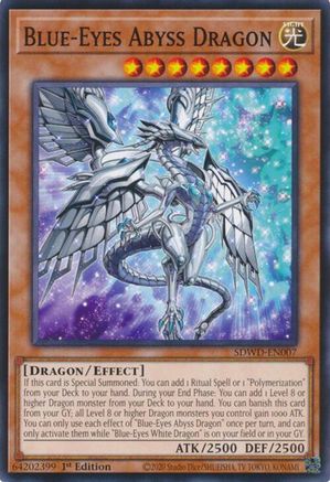 Blue-Eyes Abyss Dragon (SDWD-EN007) - Structure Deck: Blue-Eyes White Destiny 1st Edition