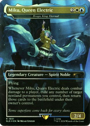 Miku, Queen Electric - Brago, King Eternal (Rainbow Foil) (SLD-1601) - Secret Lair Drop Series Foil