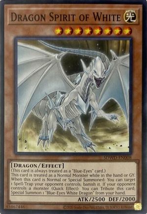 Dragon Spirit of White (Unlimited Misprint) (SDWD-EN008) - Structure Deck: Blue-Eyes White Destiny Unlimited