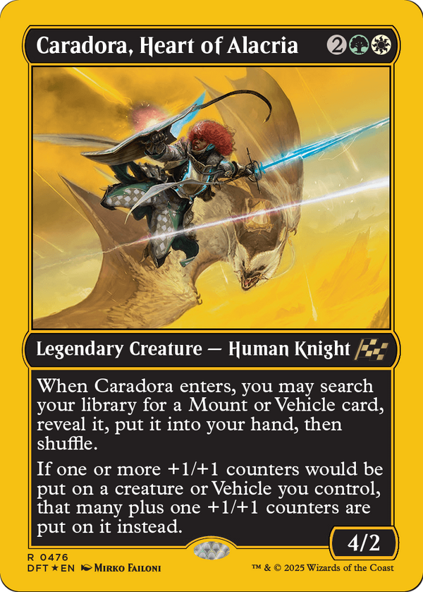 Caradora, Heart of Alacria (First-Place Foil) (DFT-476) - Aetherdrift Foil