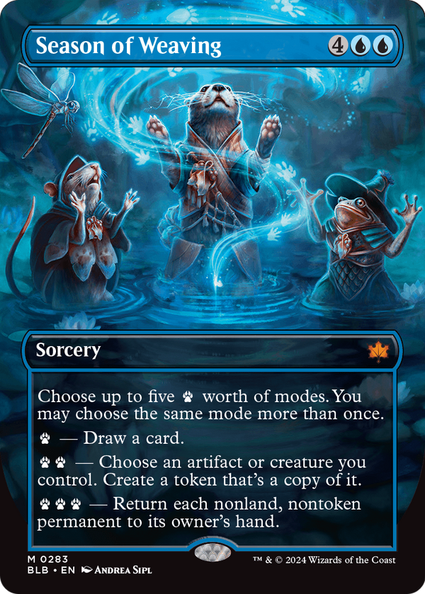 Season of Weaving (Borderless) (BLB-283) - Bloomburrow: (Showcase) Foil