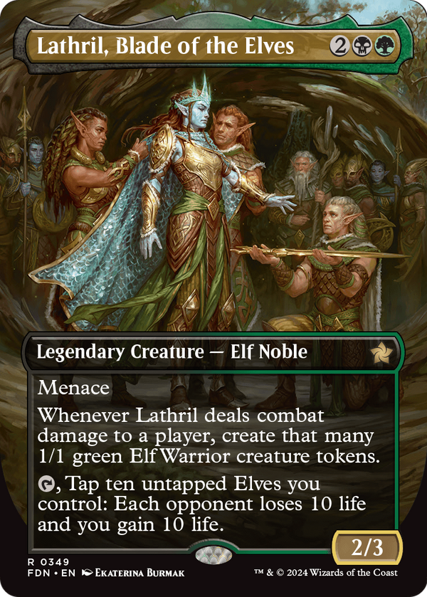 Lathril, Blade of the Elves (Borderless) (FDN-349) - Foundations