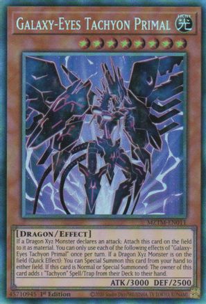 Galaxy-Eyes Tachyon Primal (CR) (MZTM-EN011) - Maze of the Master 1st Edition