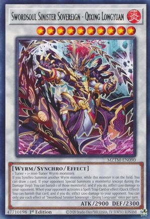 Swordsoul Sinister Sovereign - Qixing Longyuan (MZTM-EN090) - Maze of the Master 1st Edition