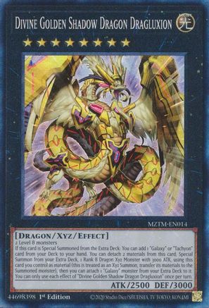 Divine Golden Shadow Dragon Dragluxion (CR) (MZTM-EN014) - Maze of the Master 1st Edition