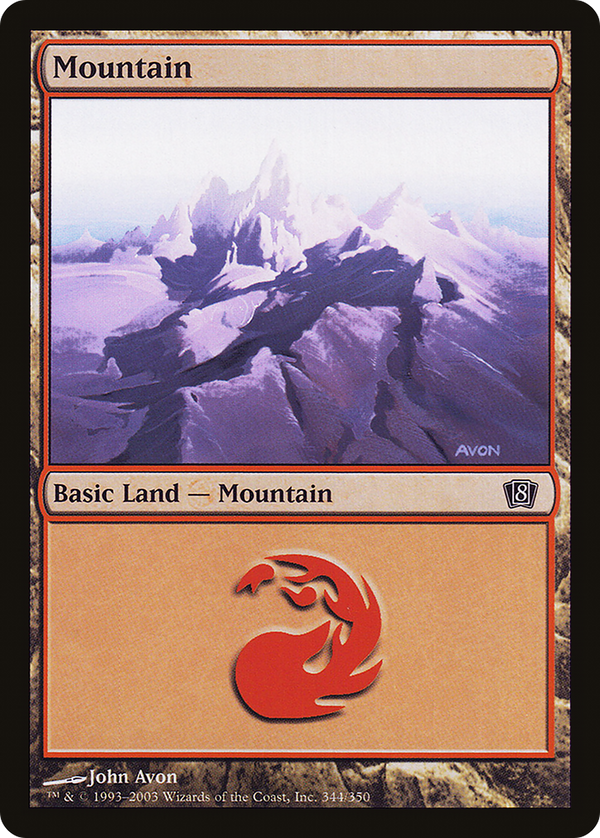 Mountain (344) (8ED-344) - 8th Edition Foil