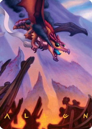 Scavenger Regent Art Card (45/54) (Gold-Stamped Signature) (AATDM-045) - Art Series: Tarkir: Dragonstorm