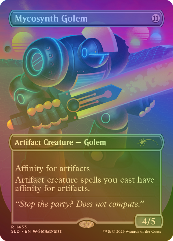 Mycosynth Golem (Rainbow Foil) (SLD-1433★) - Secret Lair Drop (Borderless) Foil