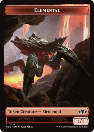 Elemental (0016) // Gold Double-Sided Token (TDC-16 // 29) - Commander: Tarkir: Dragonstorm