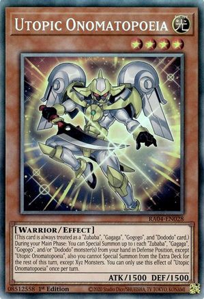 Utopic Onomatopoeia (PCR) (RA04-EN028) - Quarter Century Stampede 1st Edition