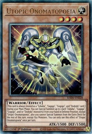 Utopic Onomatopoeia (PUR) (RA04-EN028) - Quarter Century Stampede 1st Edition
