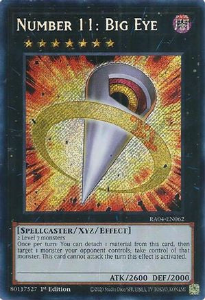 Number 11: Big Eye (Secret Rare) (RA04-EN062) - Quarter Century Stampede 1st Edition