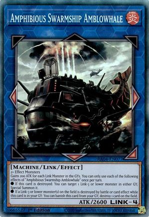 Amphibious Swarmship Amblowhale (PCR) (RA04-EN077) - Quarter Century Stampede 1st Edition