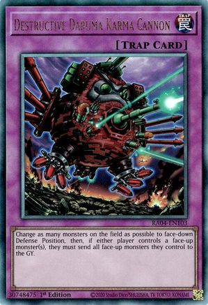 Destructive Daruma Karma Cannon (PUR) (RA04-EN103) - Quarter Century Stampede 1st Edition