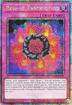 Ring of Destruction (Quarter Century Secret Rare) (RA04-EN119) - Quarter Century Stampede 1st Edition