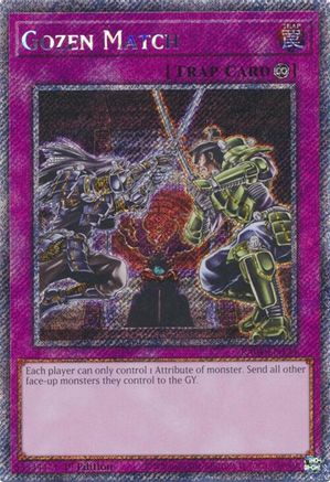 Gozen Match (Platinum Secret Rare) (RA04-EN134) - Quarter Century Stampede 1st Edition