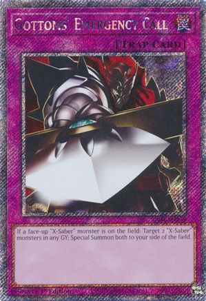 Gottoms' Emergency Call (Platinum Secret Rare) (RA04-EN138) - Quarter Century Stampede 1st Edition