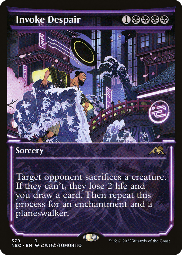 Invoke Despair (Showcase) (NEO-379) - Kamigawa: Neon Dynasty: (Showcase) Foil