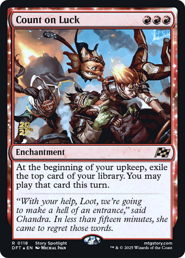 Count on Luck (PRE-118) - Prerelease Cards: (enchantment) Foil