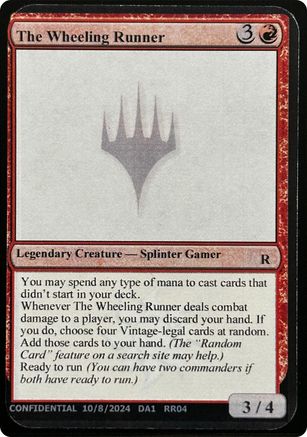 The Wheeling Runner (-) - Un-Known Event Playtest Cards
