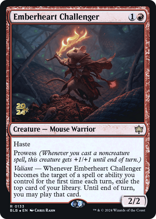 Emberheart Challenger (PRE-133) - Bloomburrow Promos Foil