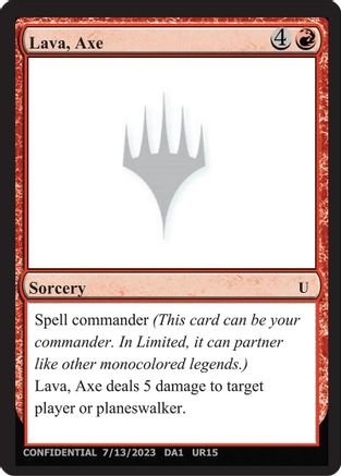 Lava, Axe (-) - Un-Known Event Playtest Cards