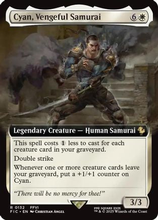 Cyan, Vengeful Samurai (Extended Art) (FIC-132) - Commander: FINAL FANTASY