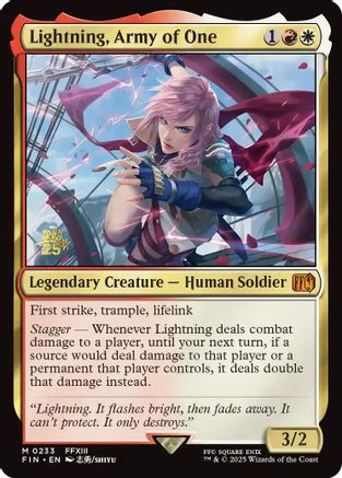 Lightning, Army of One (PRE-233) - Prerelease Cards Foil