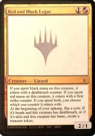 Red and Black Legac (-) - Un-Known Event Playtest Cards