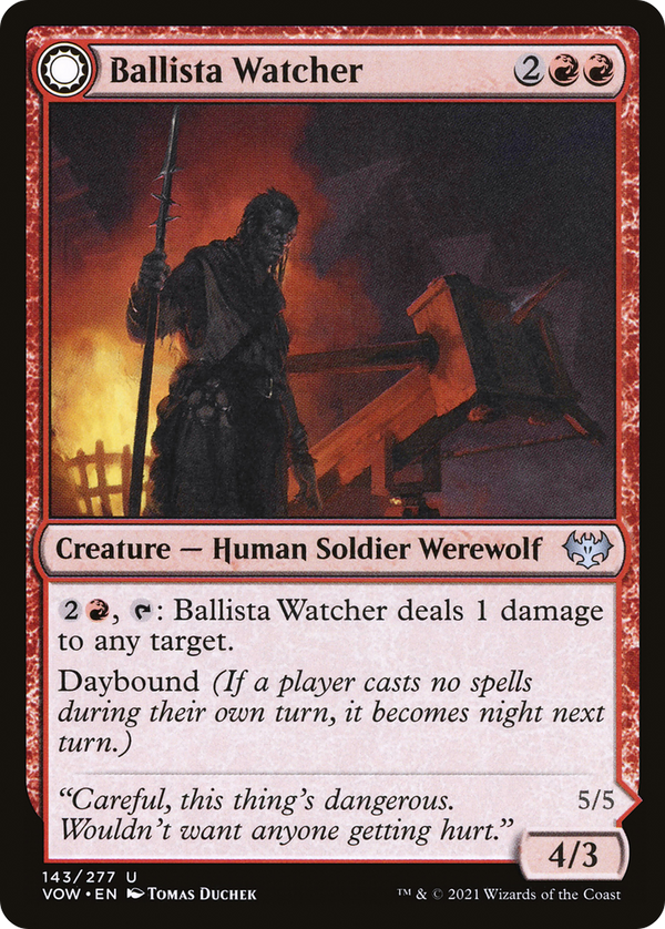 Ballista Watcher (VOW-143) - Innistrad: Crimson Vow: (Double Faced Transform) Foil
