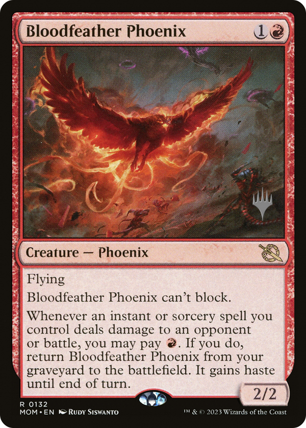 Bloodfeather Phoenix (PPMOM-132) - March of the Machine Promos