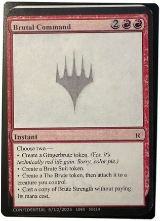 Brutal Command (-) - Un-Known Event Playtest Cards
