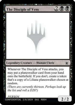 The Disciple of Vess (-) - Un-Known Event Playtest Cards