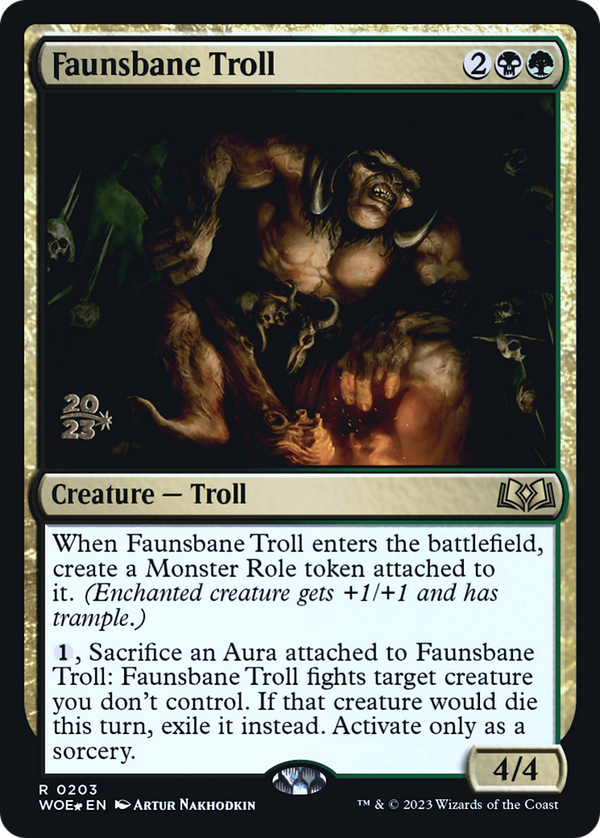 Faunsbane Troll (PRE-203) - Wilds of Eldraine Promos Foil