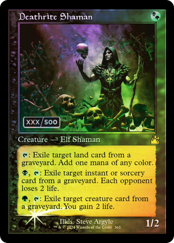 Deathrite Shaman (Retro Frame) (Serial Numbered) (RVR-363) - Ravnica Remastered Foil