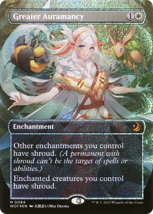 Greater Auramancy (Anime Borderless) (Confetti Foil) (WOT-084) - Wilds of Eldraine: Enchanting Tales Foil