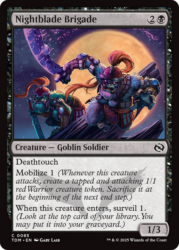 Nightblade Brigade (TDM-085) - Tarkir: Dragonstorm Foil