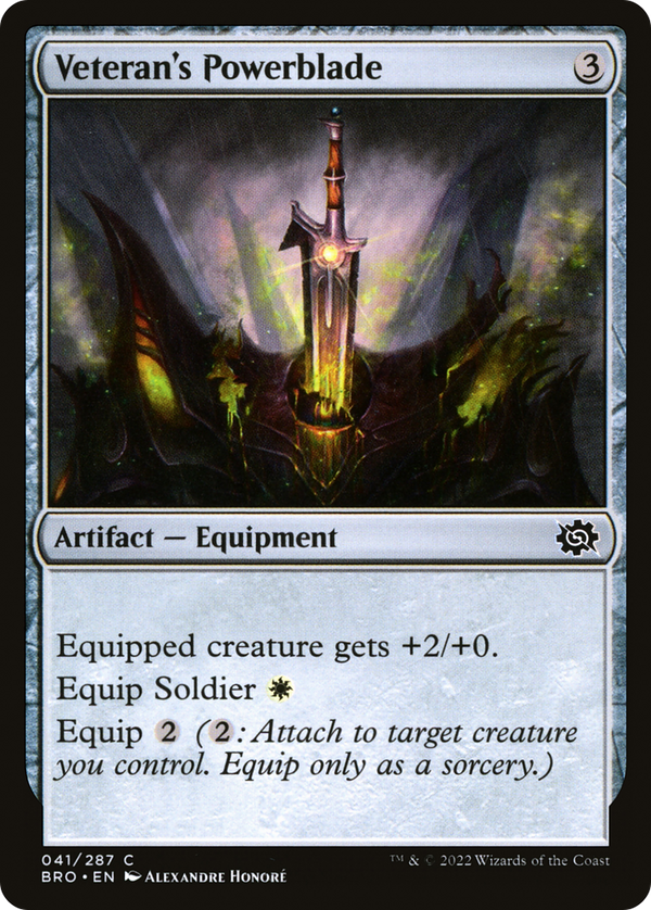 Veteran's Powerblade (BRO-041) - The Brothers' War Foil