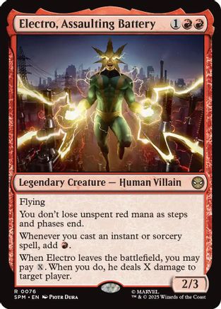 Electro, Assaulting Battery (SPM-076) - Marvel's Spider-Man Foil