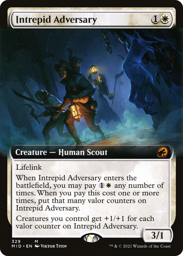 Intrepid Adversary (Extended Art) (MID-329) - Innistrad: Midnight Hunt: (Extended Art)